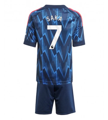 Arsenal Bukayo Saka #7 Udebanetrøje Børn 2025-26 Kortærmet (+ Korte bukser)